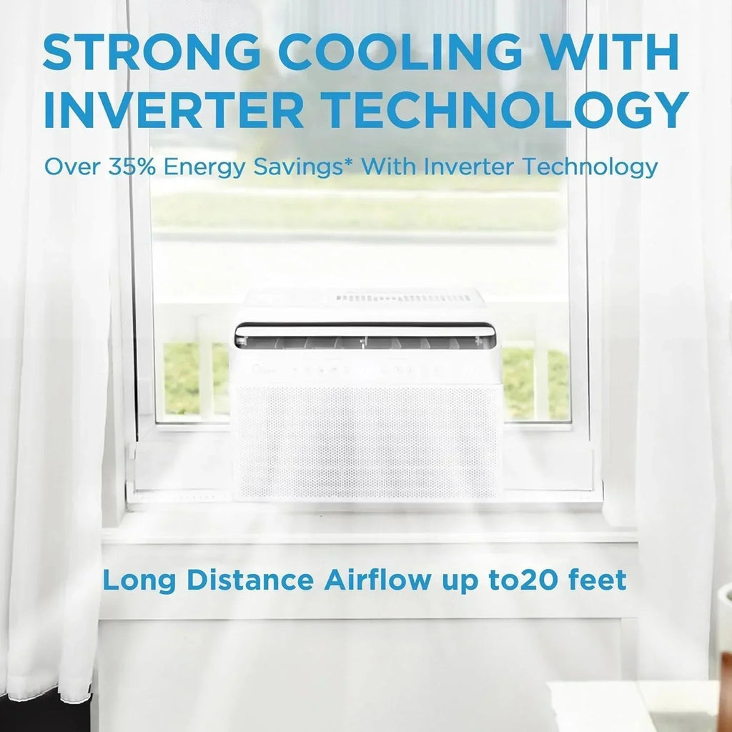 Midea U-Shaped Smart Inverter Window Air Conditioner, 12,000 BTU - 115V