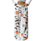 Halloween Pajama Pants for Women Halloween Pumpkin Print Fuzzy Sleep Pants for Women Warm Cozy Pj Bottoms Lounge Pants Plush Pajama Pants