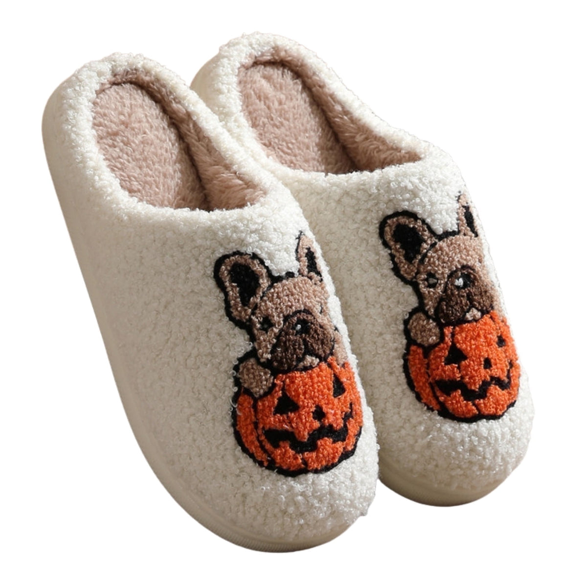 BERANMEY Halloween Slippers for Women Perfect Soft Plush Comfy Warm Slip-On Cute Womens Slippers Indoor Fluffy House Slippers for Women and Men Non-slip Fuzzy Flat Slides