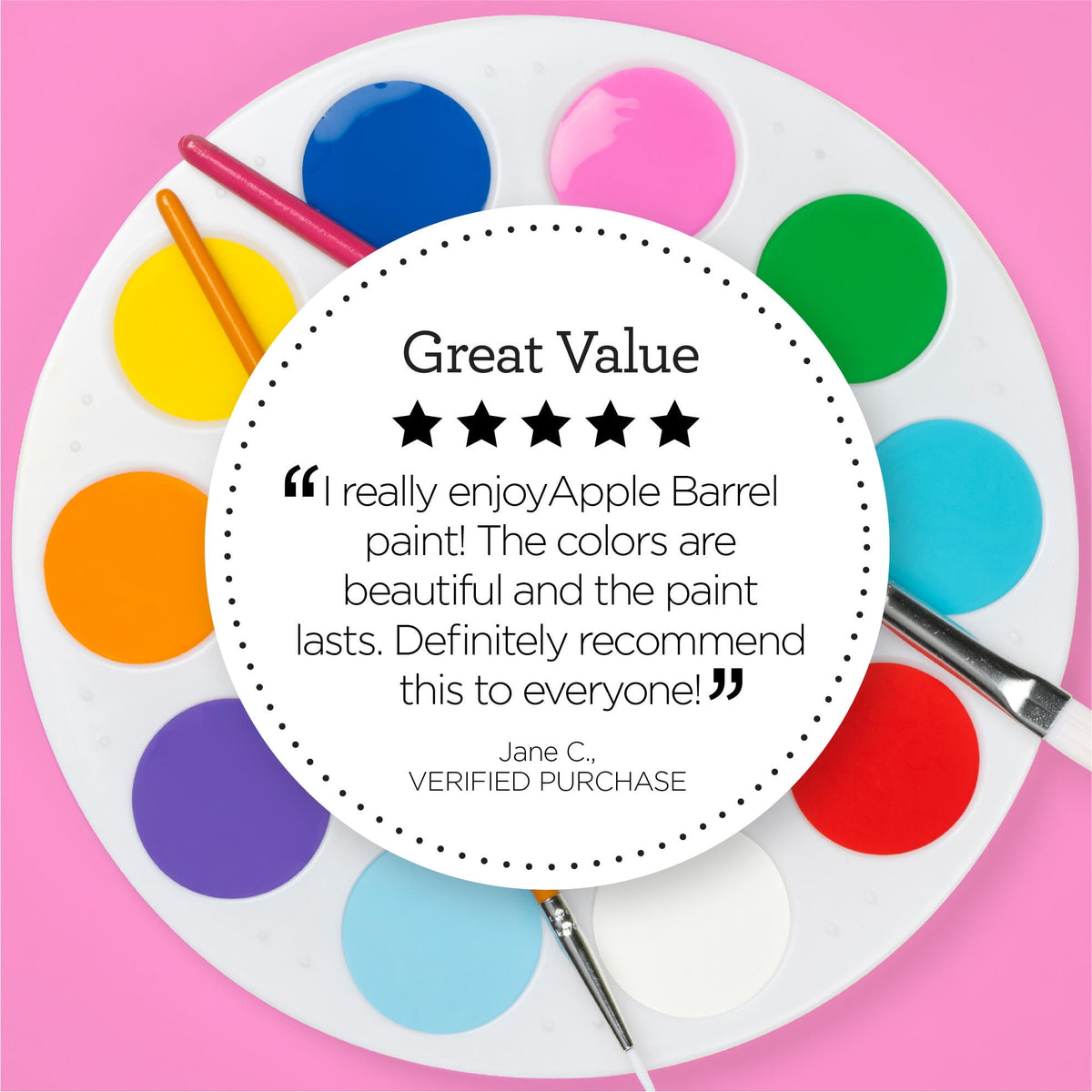 Apple Barrel Acrylic Craft Paint, Matte Finish, 2 fl oz