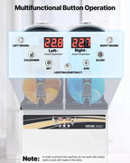 VEVOR Commercial Slushy Machine, 15Lx2 Double Tank, 120 Cups, Stainless Steel