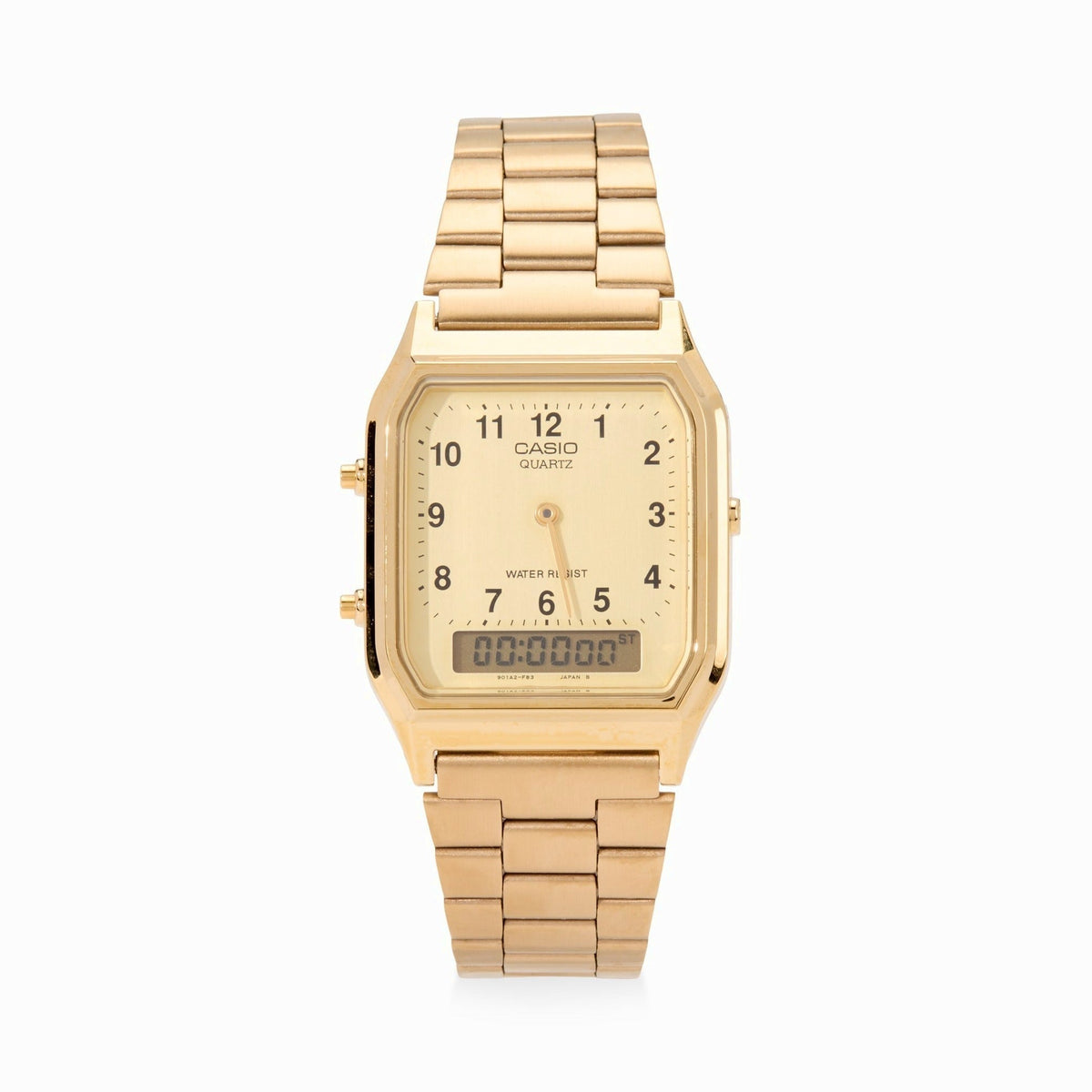 Casio AQ230 Analog Digital Watch - Gold