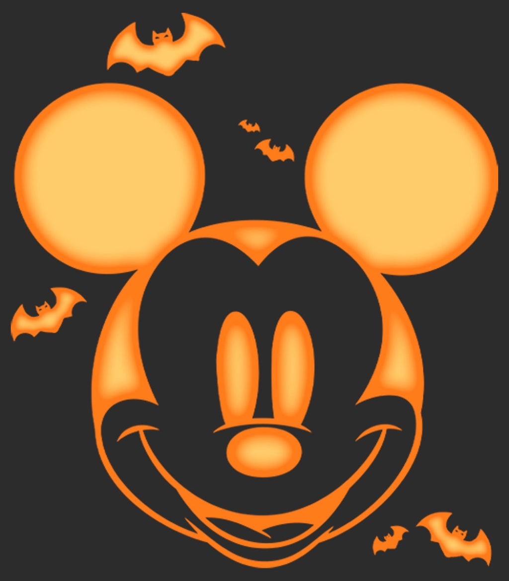 Women's Mickey & Friends Halloween Pumpkin Face Graphic Tee Black 2X Large