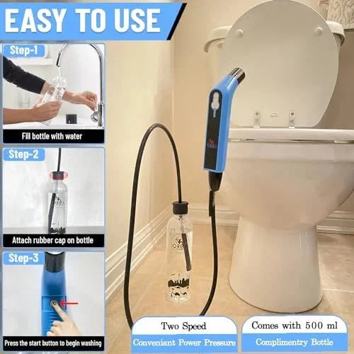 Orca Portable Electric Travel Bidet Bottle Handheld Personal Sprayer