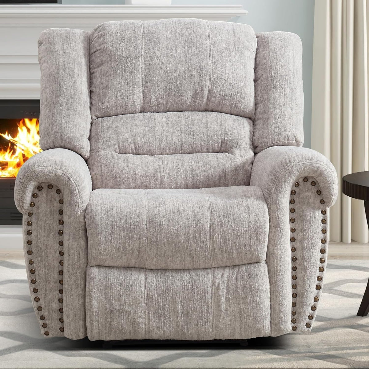 CANMOV Manual Recliner Chair, Nut Brown