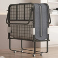 Puremind Folding Bed With 4 Inch Foam Mattress, 75 x 31 in, Lockable Wheels - Standard