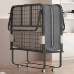 Puremind Folding Bed With 4 Inch Foam Mattress, 75 x 31 in, Lockable Wheels - Standard