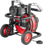 VEVOR Drain Cleaner Machine 100FT x 1/2 Inch, 550W, Red + Black - Drain Cleaner Machine 100 FT x 1/2 Inch