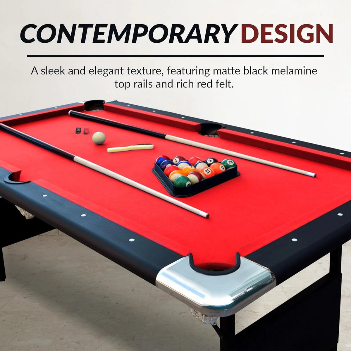 Hathaway Fairmont 6 Ft Portable Pool Table, Blue - BG2574