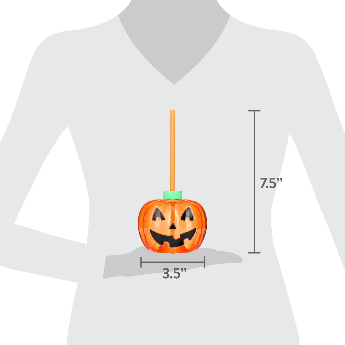 Light-Up Jack-o'-Lantern Tumbler, Multicolor, 15.9 oz, Halloween by Way To Celebrate