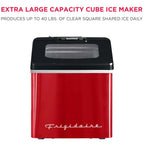 Frigidaire Countertop Clear Square Ice Maker, 40 lbs. Per Day - Stainless Steel