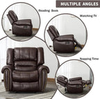 CANMOV Manual Recliner Chair, Nut Brown