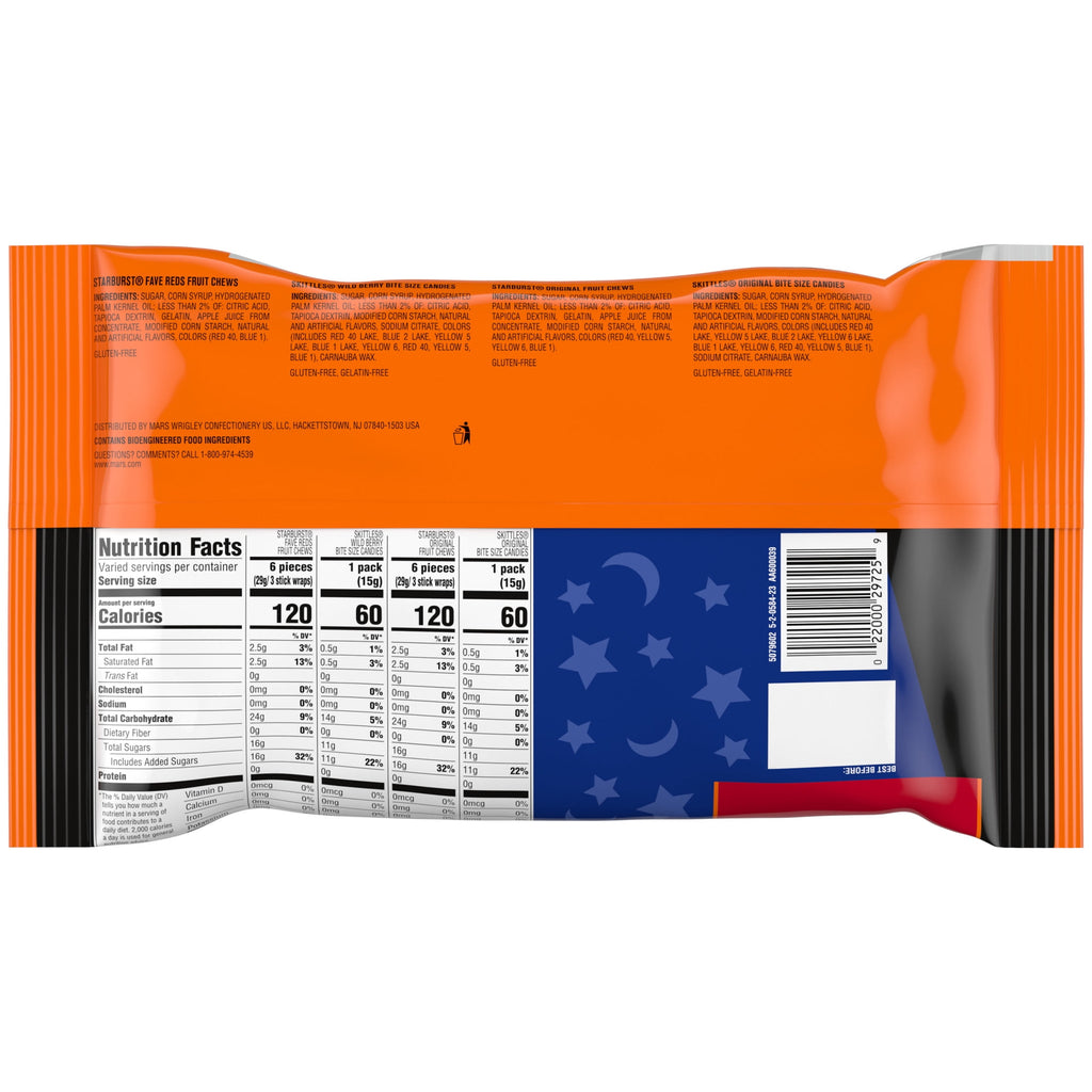 Skittles & Starburst Fun Size Chewy Halloween Candy Variety Pack