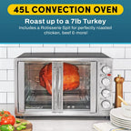 Elite Gourmet 47.5Qt 18-Slice Convection Oven - 4-Control Knobs
