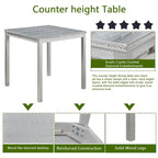 Modern 5-Piece Counter Height Dining Set With Square Table And 4 Upholstered Chairs