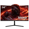 CRUA 24 inch 180Hz Curved Gaming Monitor FHD 1080P, Black - CR240DM
