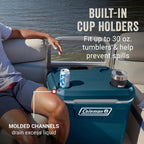 Coleman Classic Series Insulated Wheeled Cooler, 100-Quart, Rock Grey - Wheeled