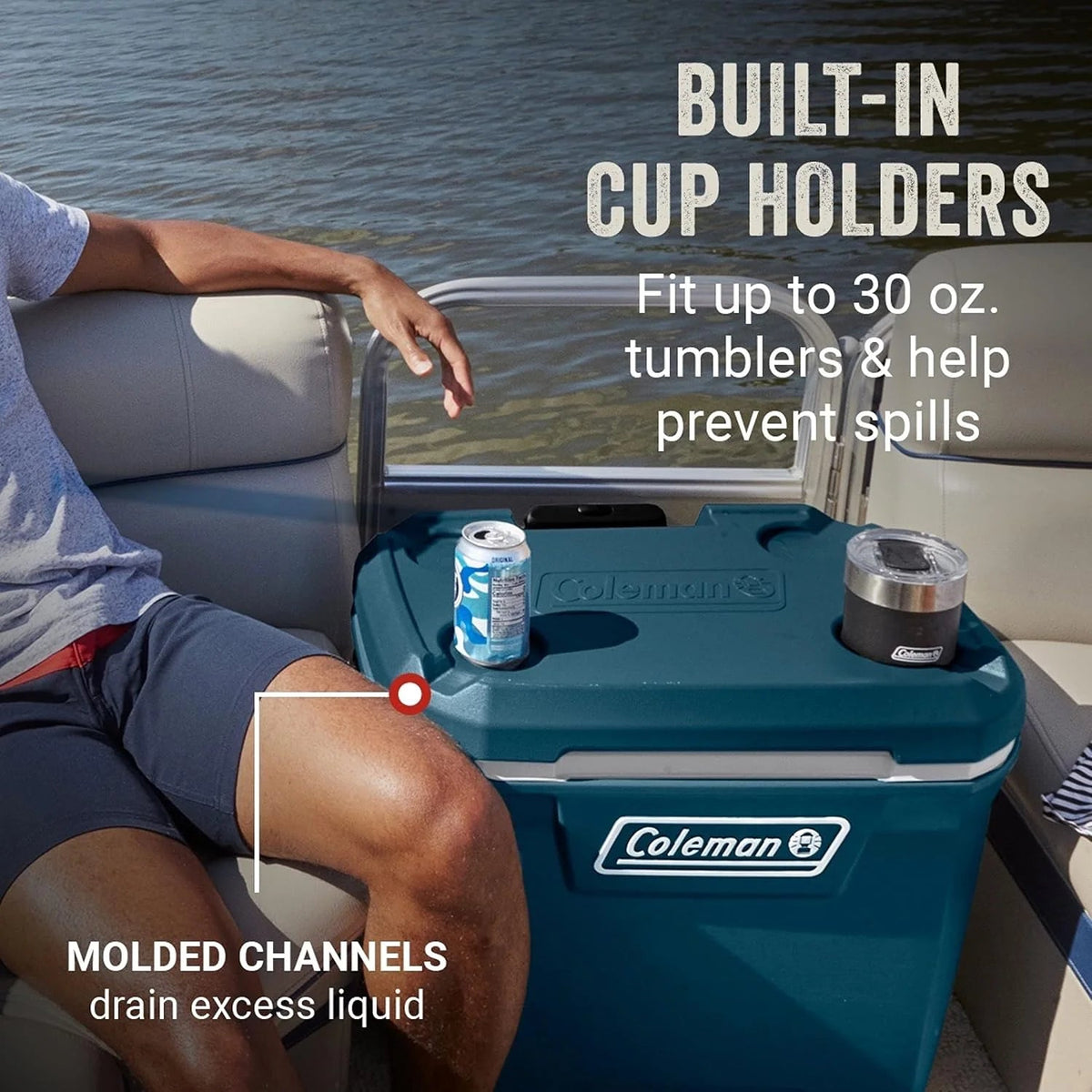Coleman Classic Series Insulated Wheeled Cooler, 100-Quart, Rock Grey - Wheeled