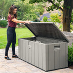 Lifetime Outdoor Storage Deck Box 568 Litre Grey Plastic - 60384U
