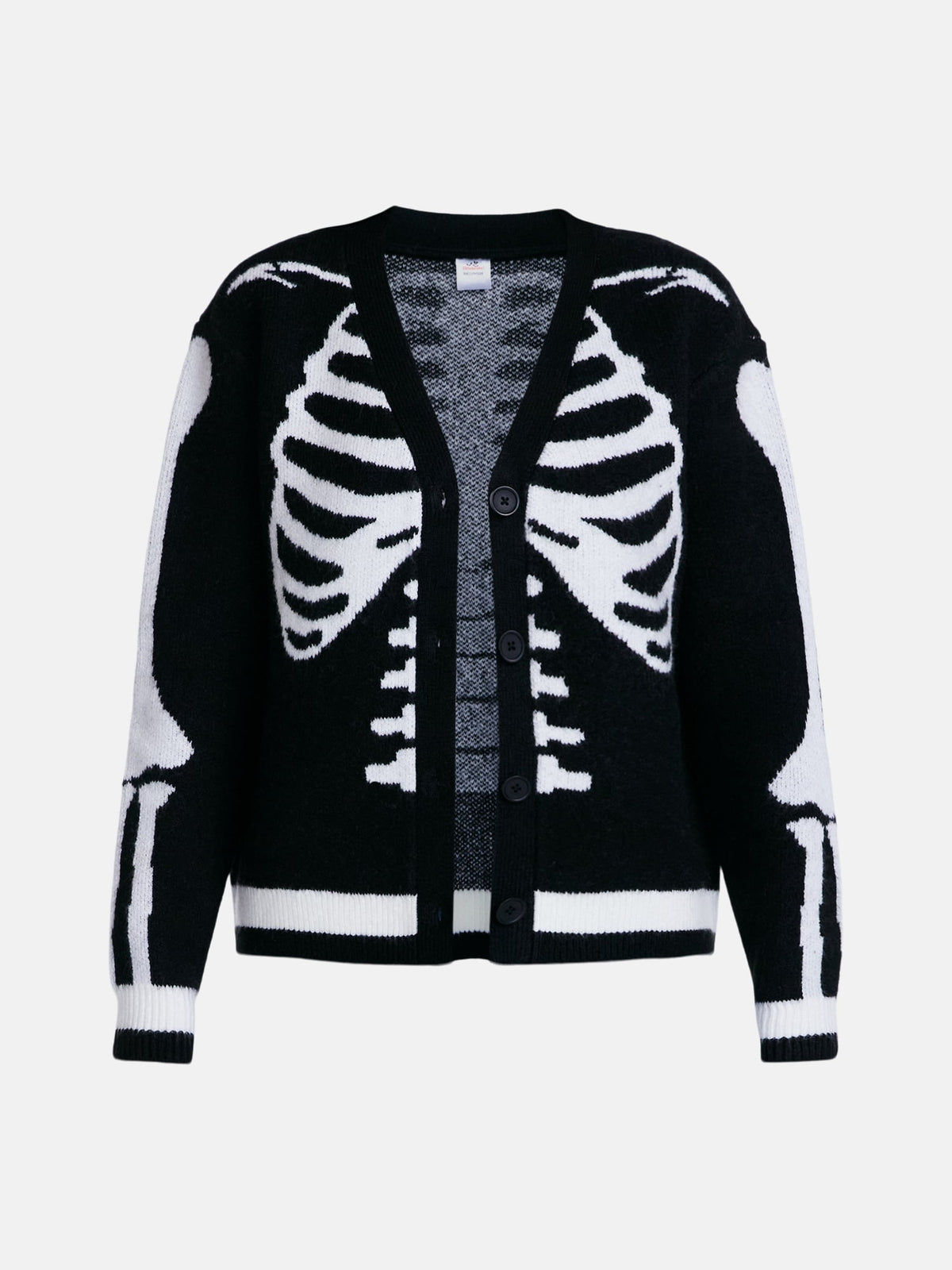 Women's Halloween Skeleton Graphic Cardigan Sweater from Way to Celebrate, Sizes S-4X