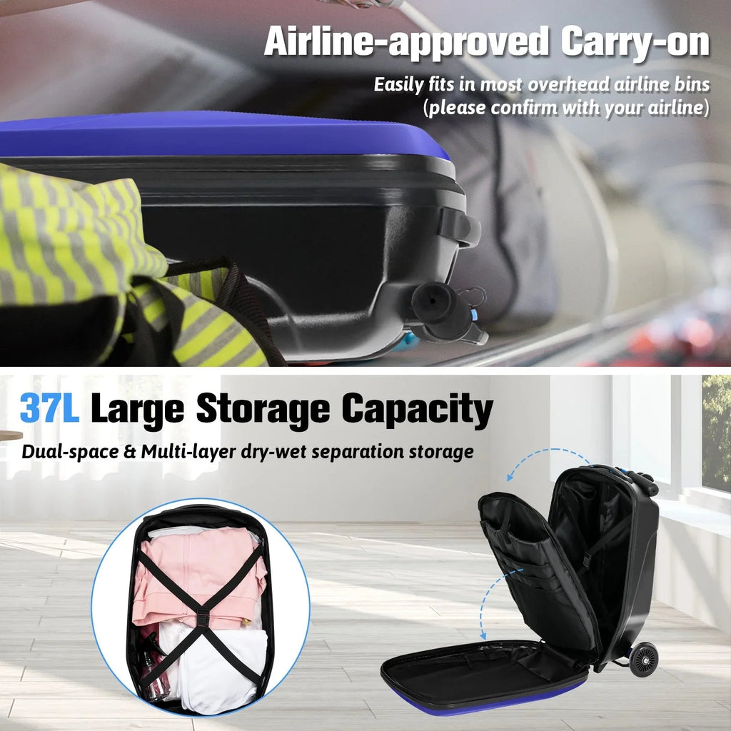 Advwin Scooter Luggage, 37 L, Pink