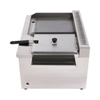 VONZOER Commercial Gas Griddle And Deep Fryer Combo, 2-Burner Stainless Steel, 70x38.5x51cm