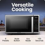 Chefman Countertop Microwave Oven, 0.9 Cu Ft, 900 Watts, Stainless Steel - CRJ55-SS-9