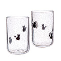 Way to Celebrate 16 oz Cat Charm Drinking Glass, 2-Pack