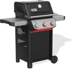 Weber Spirit E-325 Liquid Propane Gas Grill, 3 Burners, 2 Boost Burners, Black - Porcelain-Enameled Cast-Iron Grates