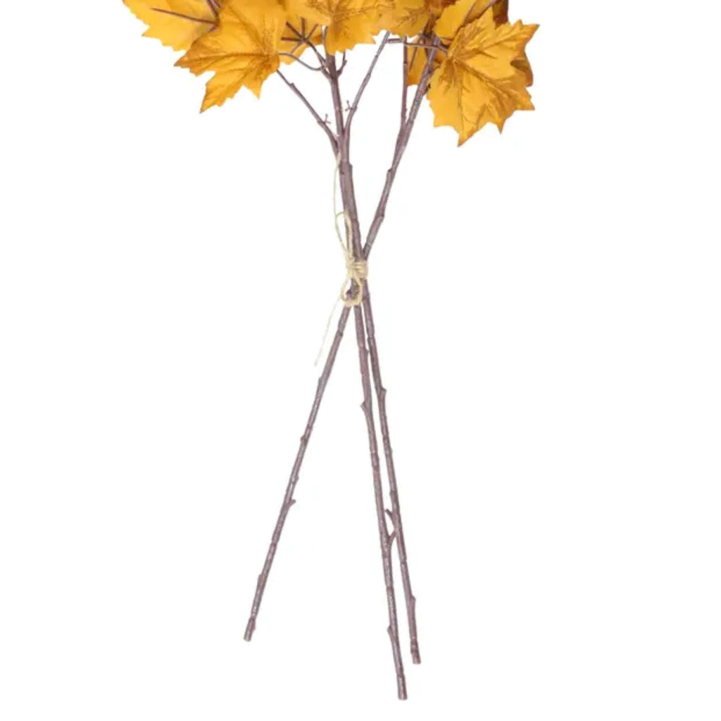 My Texas House Fall Faux Maple Leaf Bundle, Yellow, 20"
