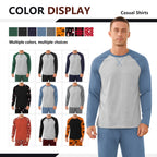 Iceglad Men's Pajamas Set Long Sleeve Sleepwear with Pockets Comfortable Lightweight Pjs Sets for Men