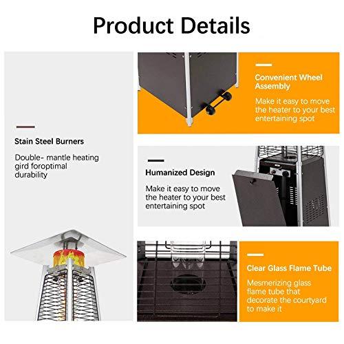 Hampton Bay Pyramid Outdoor Propane Patio Heaters, 2-Set, 42,000 BTU - Brown