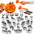 30-Piece Professional Pumpkin Carving Kit with Stencils and Stainless Steel Tools