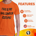 BROOKLYN VERTICAL Adult Halloween Printed T-Shirts Jack O' Lantern Pumpkin Skeleton Fun Costume Designs