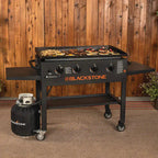 Blackstone 4-Burner 36 in Griddle Cooking Station With Side Shelves