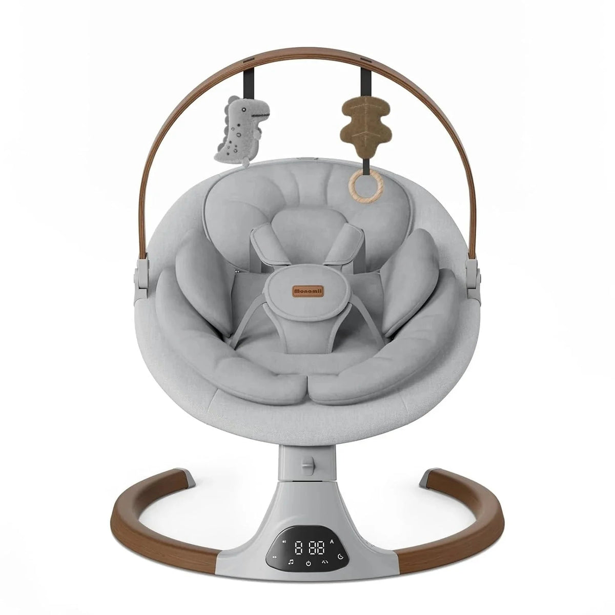 Monamii Bluetooth Infant Swing With Music Speaker, 5 Speeds And Remote Control