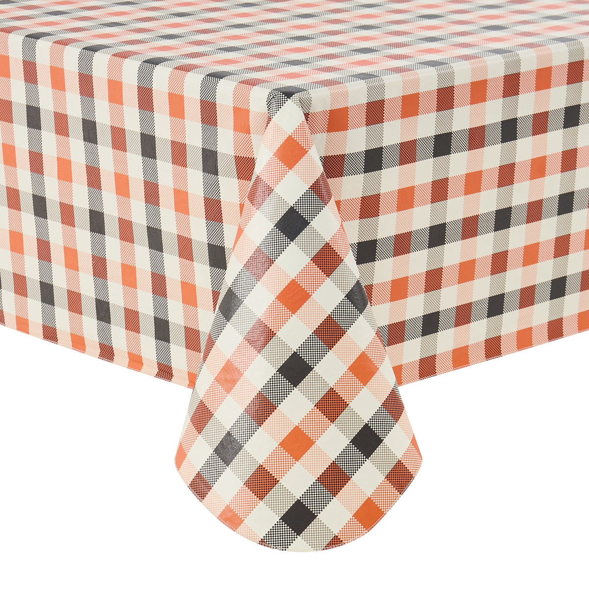 Way To Celebrate Halloween PEVA Tablecloth Indoor & Outdoor Table 60" x 84" - Buffalo Plaid