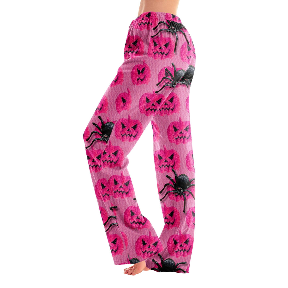 Hearthz Halloween Flannel Pajama Pants Women Plush Fuzzy Pajama Pants for Women Plaid Warm Cozy Pj Bottoms Lounge Pants Flannel Pants for Women