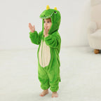 WIBACKER Infant Toddler Dinosaur Animal Fancy Dress Costume Baby Winter Flannel Hooded Romper Christmas Halloween Cosplay Jumpsuit