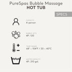 INTEX PureSpa Bubble Massage Spa Set, 4 Person, 77in x 28in - 28425EH