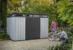 Keter Artisan 11x7 Modern Resin Outdoor Storage Shed Kit - Grey & Black