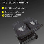 Jeep Destination Ultralight Side x Side Double Stroller - 40 lb Per Seat