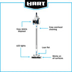HART 20V Cordless Stick Vacuum Kit With 4.0Ah Lithium-Ion Battery