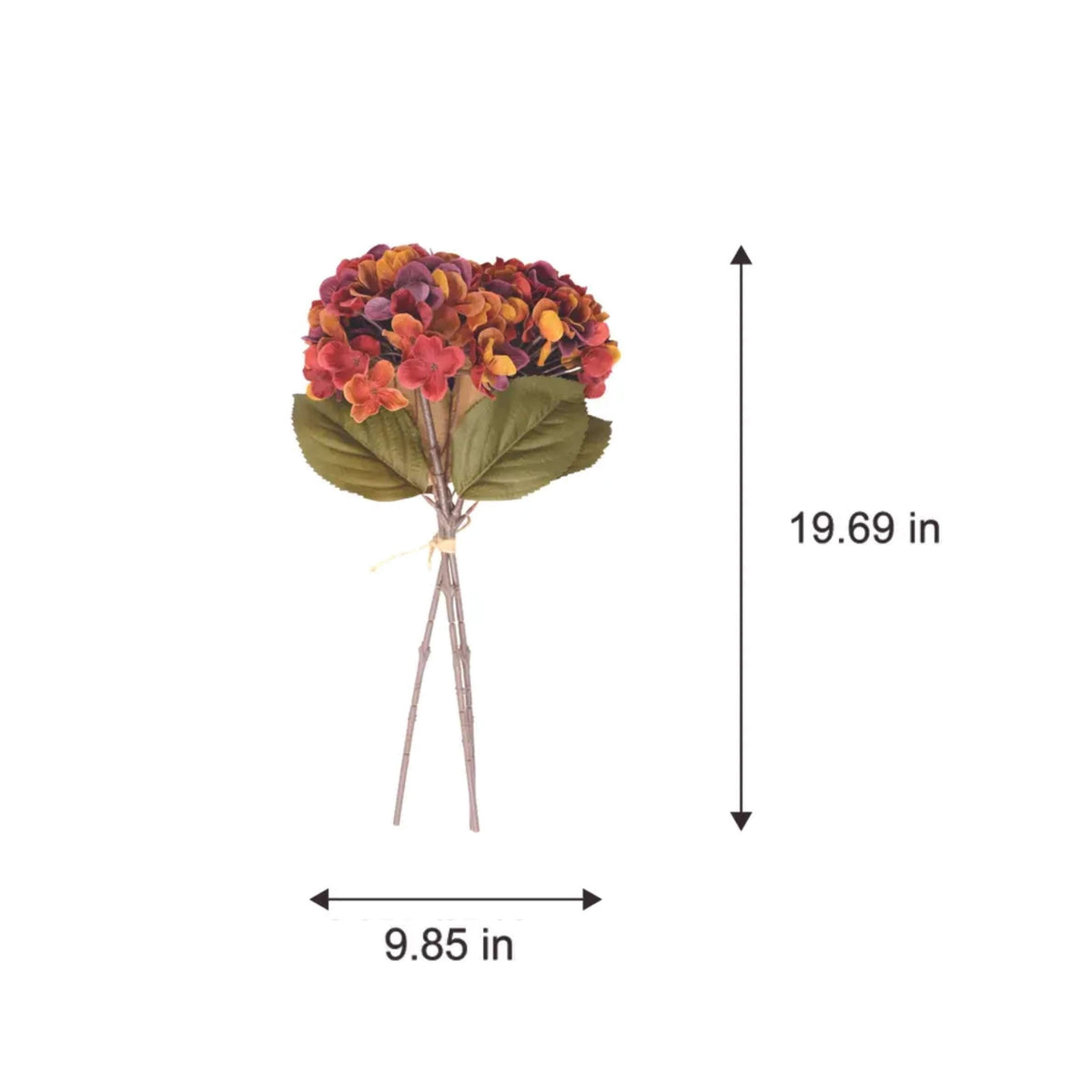 My Texas House Fall Faux Hydrangea Bundle, Burgundy, 20"