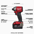 Milwaukee M18 FUEL Lithium-Ion Brushless Cordless 7 Tool Combo Kit 5.0 Ah 18V - 2998-27