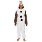 Disney Frozen Olaf Adult Cosplay Costume Plush Pajama One-Piece Union Suit