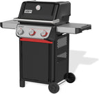 Weber Spirit E-325 Liquid Propane Gas Grill, 3 Burners, 2 Boost Burners, Black - Porcelain-Enameled Cast-Iron Grates