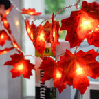 AGCAN 3 Pack Maple Leaf String Light, Total 60 LED 30Ft Artificial Fall Decor Leaf Light USB Operated Centerpiece Table Decorations for Autumn Harvest, Thanksgiving, Halloween, Indoor