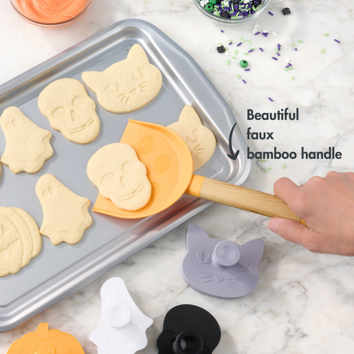 Way To Celebrate Cookie Turner Set with Halloween Cookie Cutters