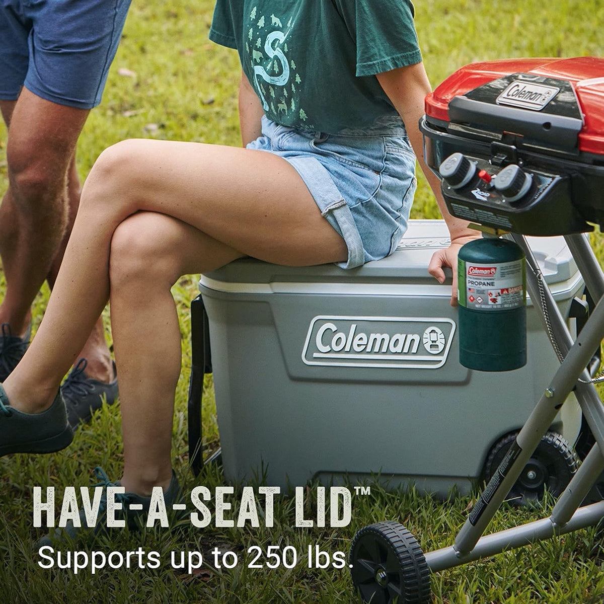 Coleman Classic Series Insulated Wheeled Cooler, 100-Quart, Rock Grey - Wheeled